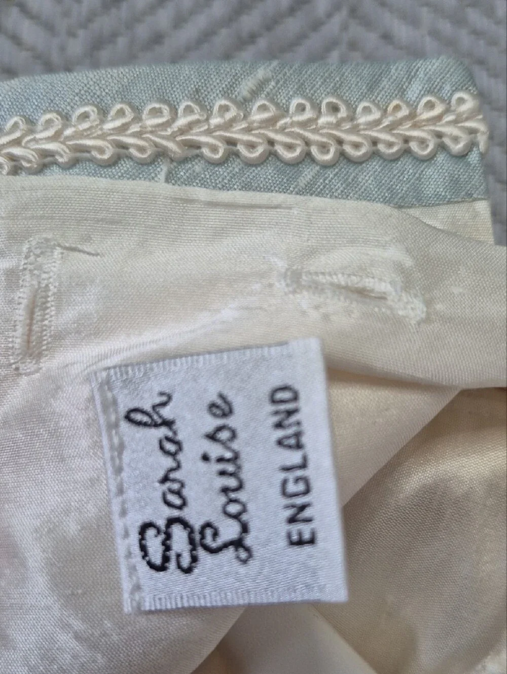 NWT Sarah Louise 100% Silk Boys Sailor Christening Formal Romper Hat 2pcs Set 3M
